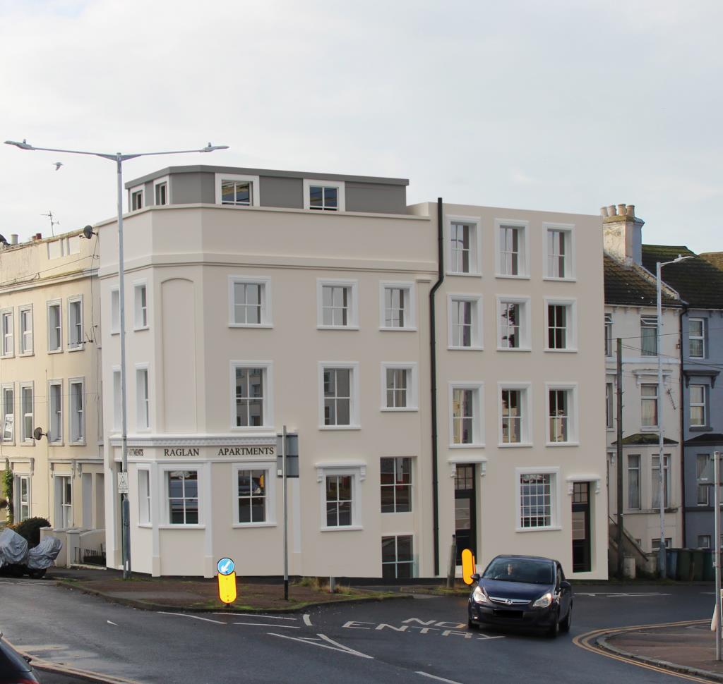Lot: 121 - FREEHOLD PROPERTY WITH PLANNING TO CONVERT INTO FOUR FLATS - CGI of Proposed Development provided by the Seller